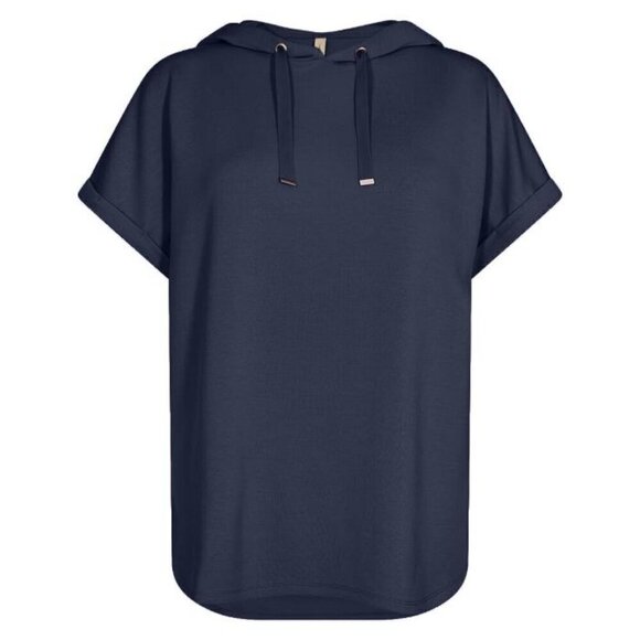 NWT SOYA CONCEPT Banu 143 Navy Modal Short Sleeve Sweatshirt - Picture 1 of 2